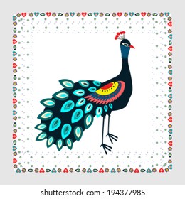 Embroidery Peacock