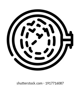 embroidery for relax line icon vector. embroidery for relax sign. isolated contour symbol black illustration
