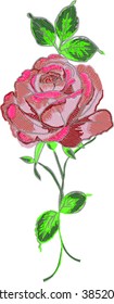 embroidery rose