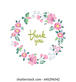 Embroidery Round Floral Frame Calligraphy Stock Vector (Royalty Free ...