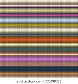 Embroidery Sailor Stripes Summer Pattern Vector. Tribal Boho Stitched Fabric Cool Background. Bohemian Tribal Striped Ethnic Textile Pattern. Boho Hipster Fashion, Embroidery Stripes Summer Pattern.