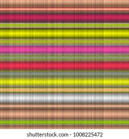 Embroidery Sailor Stripes Vector Summer Pattern. Bright Stitched Geometric Fabric Background. Native Indian American Ethnic Textile Pattern. Female Ethnic Fashion Embroidery Stripes Summer Pattern.
