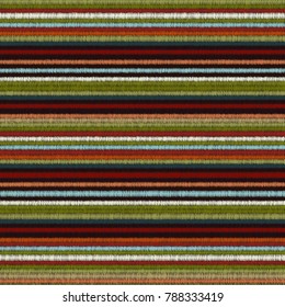 Embroidery Seamless pattern. Colorful ornament for textile, home decor, fashion, fabric pattern. Tribal, Ethnic style. Vector.