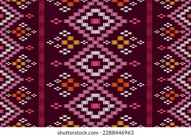 embroidery seamless pattern,Diagonal Ikat stripes, Zigzag pattern seamless, Geometric chevron abstract illustration, Tribal ethnic vector texture, Aztec style, Folk embroidery, African ikat paisley.
