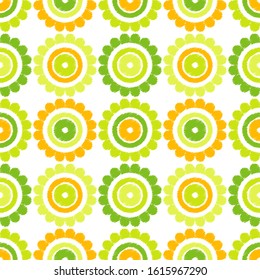 Embroidery of spring and summer flowers. Seamless pattern. Illustration for web design or print.