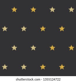 embroidery stars seamless pattern sketch drawing stars repeating background illustration, embroidered 5 pointed stars sparkles. Cosmic gold and yellow stars on blue