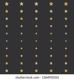 embroidery stars seamless pattern sketch drawing stars repeating background illustration, embroidered 5 pointed stars sparkles. Cosmic gold and yellow stars on blue