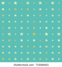 embroidery stars seamless pattern sketch drawing stars repeating background illustration, embroidered 5 pointed stars sparkles. Cosmic gold and yellow stars on blue 