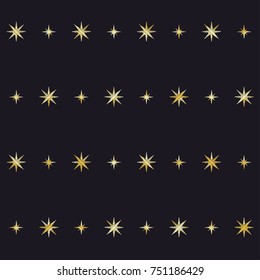 embroidery stars seamless pattern sketch drawing stars repeating background illustration, embroidered 5 pointed stars sparkles. Christmas stars on dark