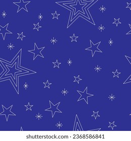 embroidery stitch star holiday print