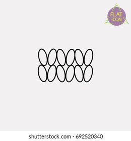 embroidery stitches line icon