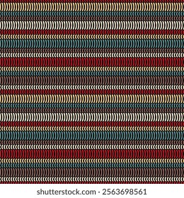 Embroidery stripes seamless vector pattern handmade handiwork needlework wallpaper different colors threads 