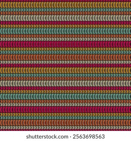 Embroidery stripes seamless vector pattern handmade handiwork needlework wallpaper different colors threads 