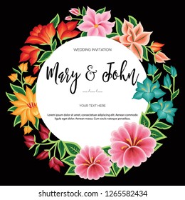 Embroidery Style from Oaxaca, Mexico - Wedding Floral Composition – Copy Space