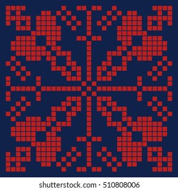 Embroidery textile pattern ornaments, scandinavian, ethnic.
