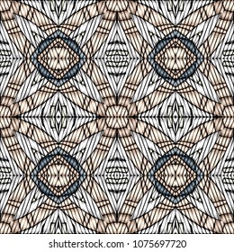 Embroidery texture with geometric ornament. Pattern for surface design, textiles, printing, wallpaper, web design, Identity