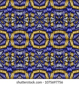Embroidery texture with geometric ornament. Pattern for surface design, textiles, printing, wallpaper, web design, Identity