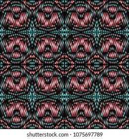 Embroidery texture with geometric ornament. Pattern for surface design, textiles, printing, wallpaper, web design, Identity