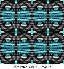 Embroidery texture with geometric ornament. Pattern for surface design, textiles, printing, wallpaper, web design, Identity