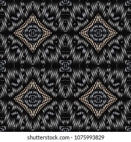 Embroidery texture with geometric ornament. Pattern for surface design, textiles, printing, wallpaper, web design, Identity