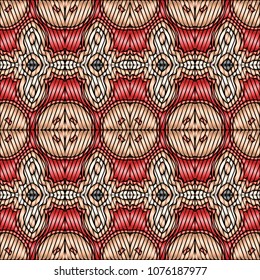 Embroidery texture with geometric ornament. Pattern for surface design, textiles, printing, wallpaper, web design, Identity