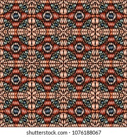 Embroidery texture with geometric ornament. Pattern for surface design, textiles, printing, wallpaper, web design, Identity