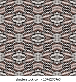 Embroidery texture with geometric ornament. Pattern for surface design, textiles, printing, wallpaper, web design, Identity