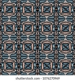 Embroidery texture with geometric ornament. Pattern for surface design, textiles, printing, wallpaper, web design, Identity