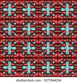 Embroidery texture with geometric ornament. Pattern for surface design, textiles, printing, wallpaper, web design, Identity