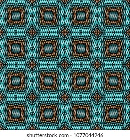 Embroidery texture with geometric ornament. Pattern for surface design, textiles, printing, wallpaper, web design, Identity