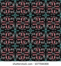 Embroidery texture with geometric ornament. Pattern for surface design, textiles, printing, wallpaper, web design, Identity