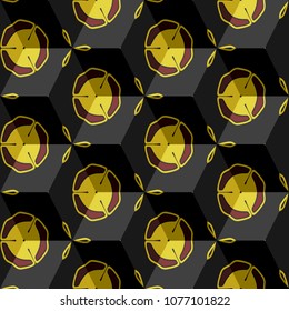Embroidery texture with geometric ornament. Pattern for surface design, textiles, printing, wallpaper, web design, Identity