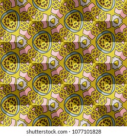 Embroidery texture with geometric ornament. Pattern for surface design, textiles, printing, wallpaper, web design, Identity