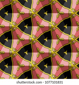 Embroidery texture with geometric ornament. Pattern for surface design, textiles, printing, wallpaper, web design, Identity