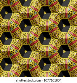 Embroidery texture with geometric ornament. Pattern for surface design, textiles, printing, wallpaper, web design, Identity