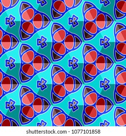 Embroidery texture with geometric ornament. Pattern for surface design, textiles, printing, wallpaper, web design, Identity