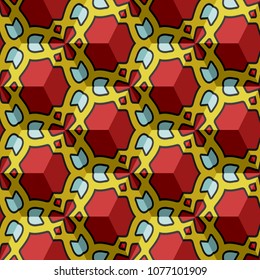 Embroidery texture with geometric ornament. Pattern for surface design, textiles, printing, wallpaper, web design, Identity