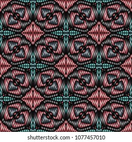 Embroidery texture with geometric ornament. Pattern for surface design, textiles, printing, wallpaper, web design, Identity