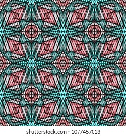 Embroidery texture with geometric ornament. Pattern for surface design, textiles, printing, wallpaper, web design, Identity