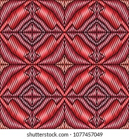 Embroidery texture with geometric ornament. Pattern for surface design, textiles, printing, wallpaper, web design, Identity
