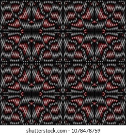 Embroidery texture with geometric ornament. Pattern for surface design, textiles, printing, wallpaper, web design, Identity