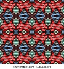 Embroidery texture with geometric ornament. Pattern for surface design, textiles, printing, wallpaper, web design, Identity