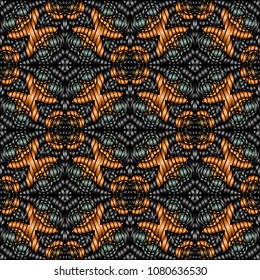 Embroidery texture with geometric ornament. Pattern for surface design, textiles, printing, wallpaper, web design, Identity