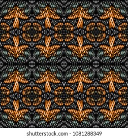 Embroidery texture with geometric ornament. Pattern for surface design, textiles, printing, wallpaper, web design, Identity