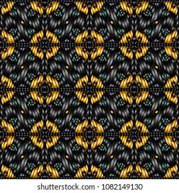 Embroidery texture with geometric ornament. Pattern for surface design, textiles, printing, wallpaper, web design, Identity