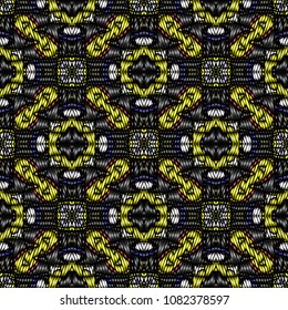 Embroidery texture with geometric ornament. Pattern for surface design, textiles, printing, wallpaper, web design, Identity