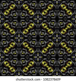Embroidery texture with geometric ornament. Pattern for surface design, textiles, printing, wallpaper, web design, Identity