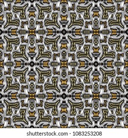 Embroidery texture with geometric ornament. Pattern for surface design, textiles, printing, wallpaper, web design, Identity
