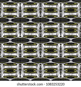Embroidery texture with geometric ornament. Pattern for surface design, textiles, printing, wallpaper, web design, Identity