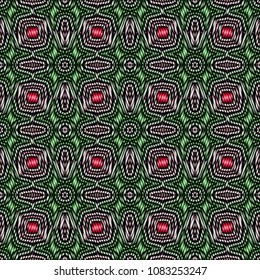 Embroidery texture with geometric ornament. Pattern for surface design, textiles, printing, wallpaper, web design, Identity